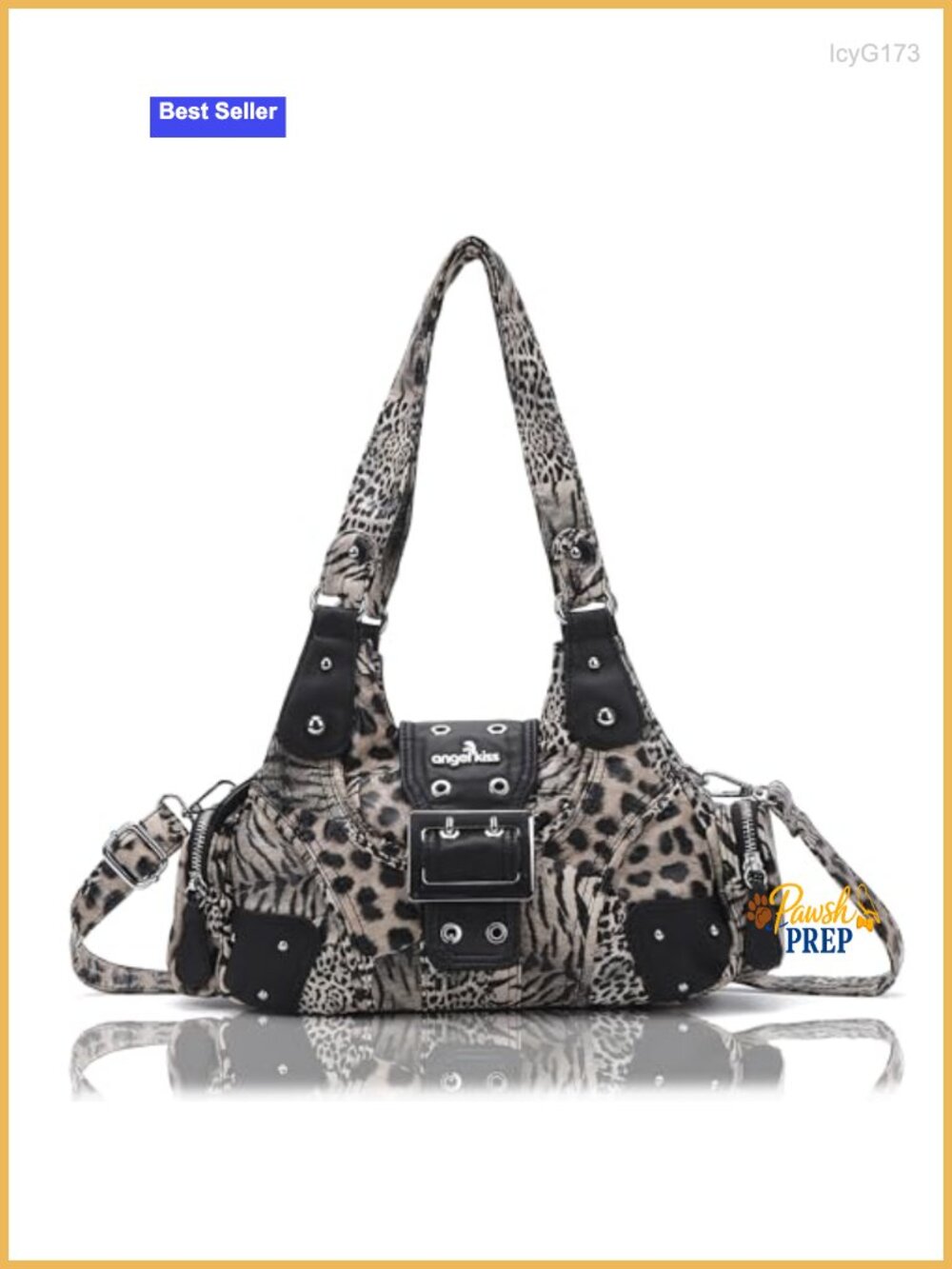 Vegan Leather Hobo Handbag with Multiple Pockets Crossbody Bag